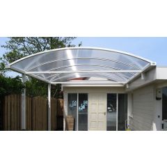 Gebogen aluminium carport RAL9010