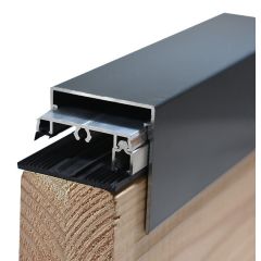 Zijprofiel 10 mm + Oplegrubber + Kliklijst